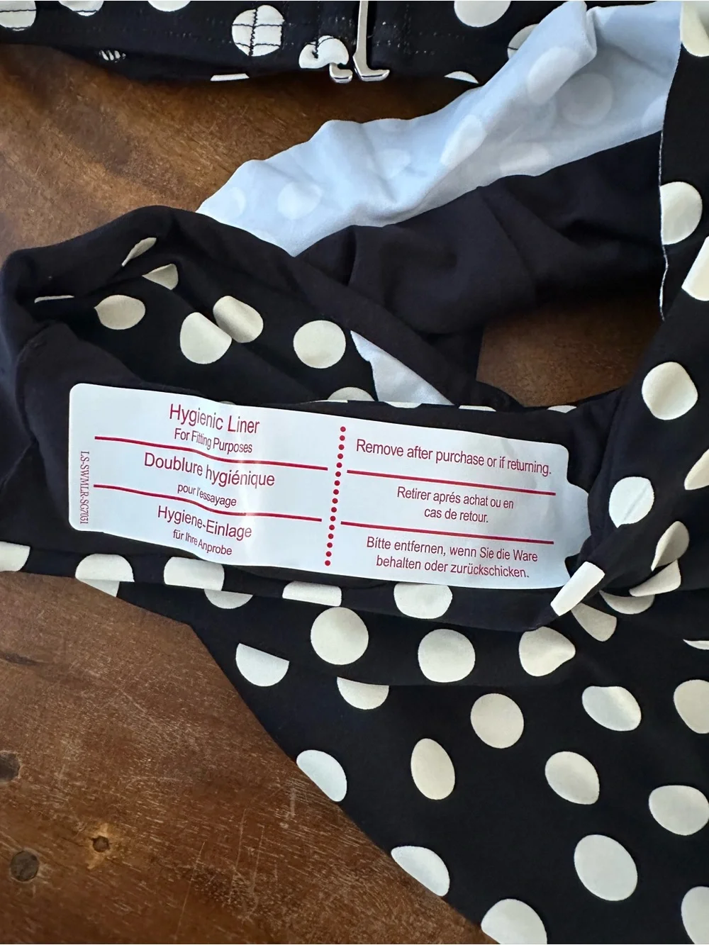 Lands’ End Polka Dot Two-Piece High-Waist Bikini - Black & Off White size‎ 6 NWT